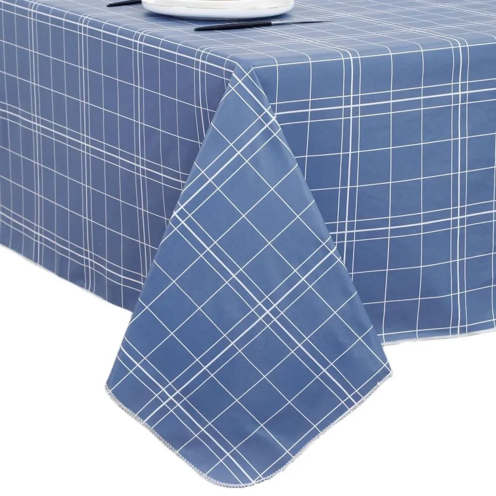 Heavy Duty Vinyl Tablecloth with Flannel Backing, Indoor Outdoor (52x70